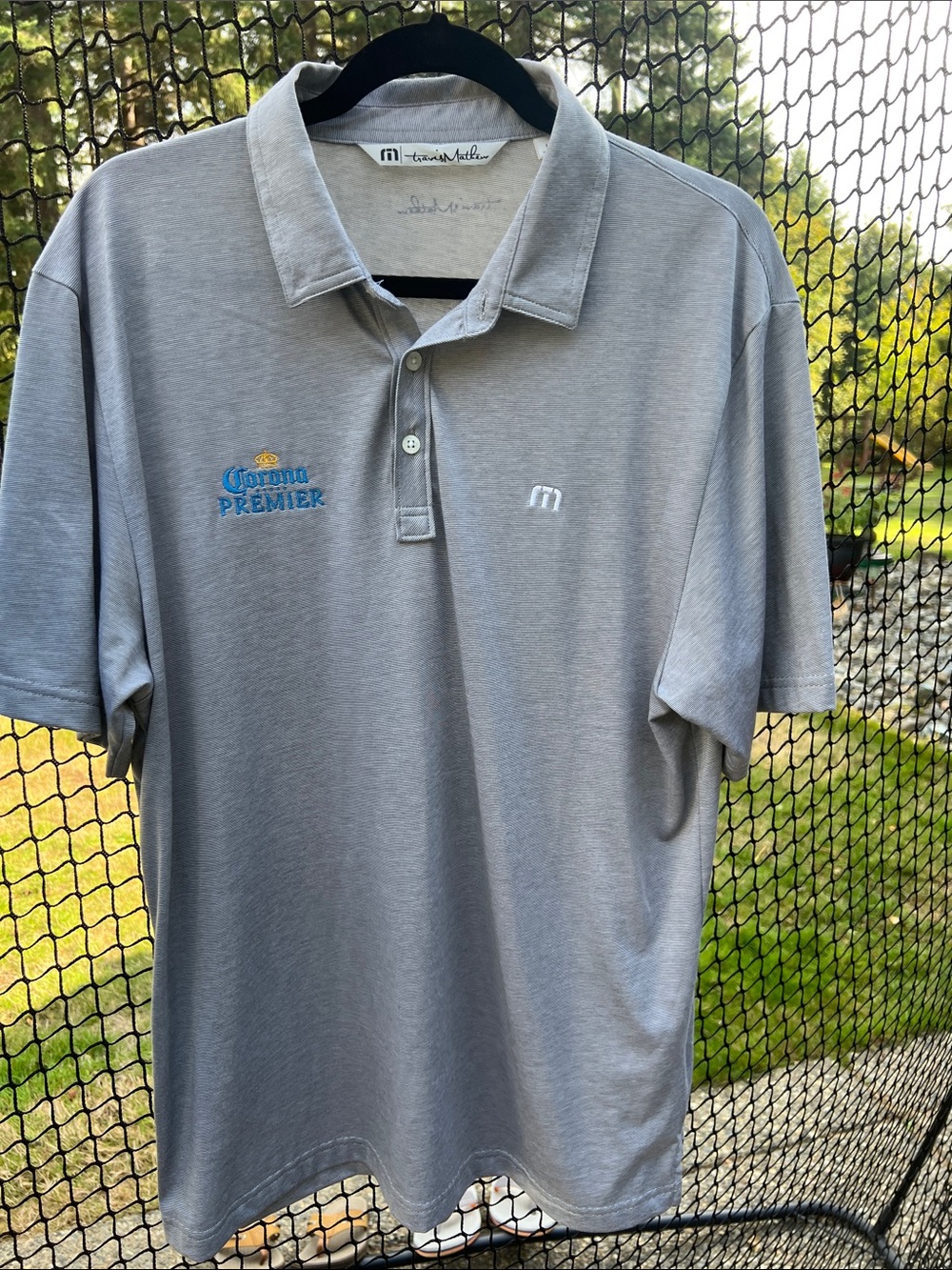 Travis Mathew Light Gray Corona Premier Polo